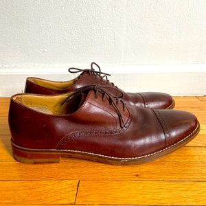 Men’s Leather Dress Shoes, modern classic wingtip, Cole Haan size 9.5
